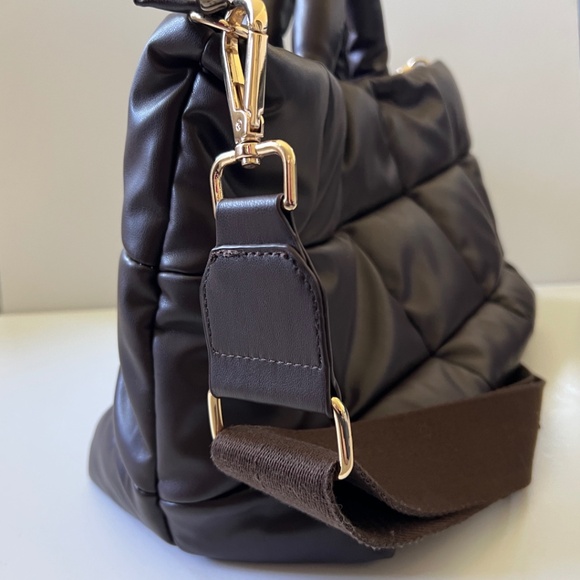 Shiraleah Puffy Tote-Brown - Picture 6 of 10